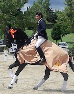 Juan Francisco Fernandez Munoz and Firmamento win the 2011 Spanish Young Horse Championships in Almeria