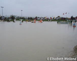 The show jumping arena became Lake Avenches