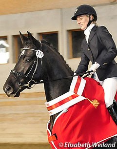 Melanie Hofmann on Delioh von Buchmatt at the 2011 Swiss Stallion Licensing :: Photo © Elisabeth Weiland