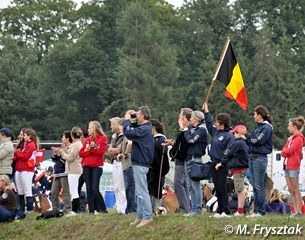 Belgian parents and fans root for the fifth placing Belgian team