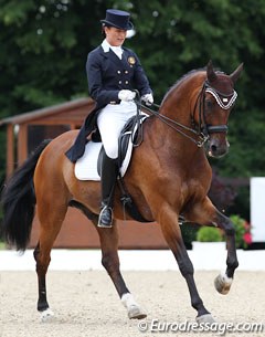 Camilla Marie Christensen and Special at the 2011 European Young Riders Championships in Broholm, Denmark :: Photo © Astrid Appels