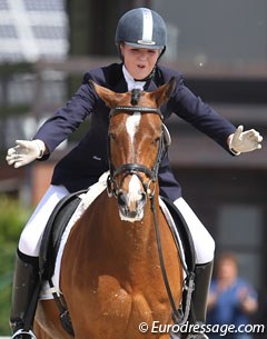 Scottish rider Robyn Smith is happy with her ride on Siepke's Celtic