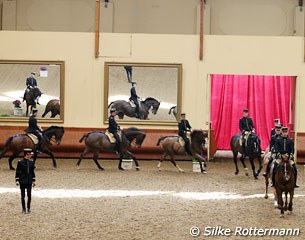 Fabien Godelle supervises the quadrille from the ground