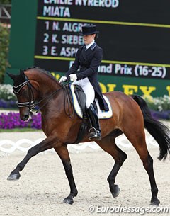 Emilie Nyrerod and Miata in the Under 25 competition at the 2012 CDIO Aachen :: Photo © Astrid Appels