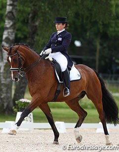 Angela and Quanderas at the 2012 European Young Riders Championships