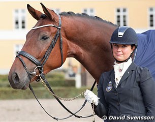 Mia Runesson and the 3-year old Swedish Champion Bonheur (by Bocelli x Furst Heinrich)