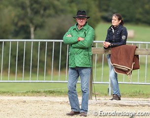 Ruoste's horse owner Joachim Arl and his assistant rider Julia Setala