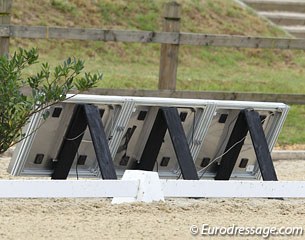 The notorious scoreboard which caused quite some havoc at Leudelange making young horses, ponies as well as upper level horses spook