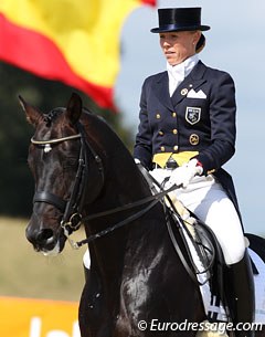 Luxembourgh based Finnish rider Terhi Stegars on the Trakehner stallion Lord Luciano (by Enrico Caruso)