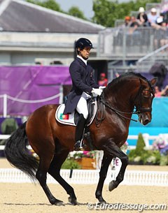 Gonçalo Carvalho and Rubi in the kur to music at the 2012 Olympic Games :: Photo © Astrid Appels