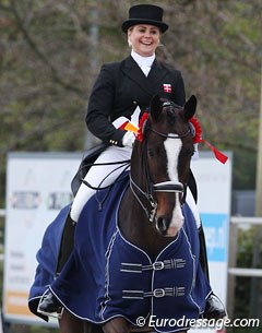 Anna Zibrandtsen and Gorklintgaards Domello in their victory lap at the 2012 CDIO-PJYR Roosendaal :: Photo © Astrid Appels