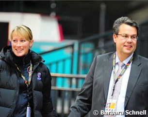 Helen Langehanenberg and sport management director Thomas Bauer
