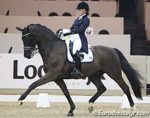 Italian Chiara Prijs Vitale with her new junior rider's horse Korenbloem Dior (by Donnerhall)
