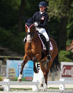 Austrian Florentina Gisi Lorenz on her cool junior horse Sir Anthony
