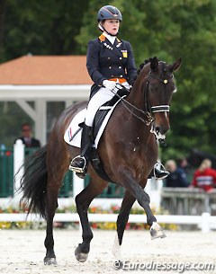 Jeanine Nieuwenhuis and Baldacci at the 2013 European Junior/Young Riders Championships in Compiegne, France :: Photo © Astrid Appels