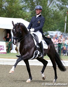 Carl Hester is back aboard Uthopia, for the first time this 2013 show season in preparation of the  European Championships in three weeks