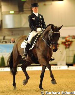 Helen Langehanenberg and the Trakehner mare Cote d'Azur won the Prix St Georges and Inter I