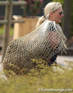 A traditional hay net