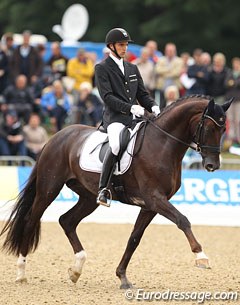 Andreas Helgstrand and Floricello at the 2013 World Young Horse Championships :: Photo © Astrid Appels