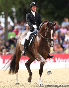 Minna Telde and Bilan at the 2013 World Young Horse Championships in Verden :: Photo © Astrid Appels