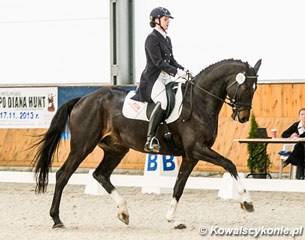Polish Izabele Kowalska and her 6-year old Black Moon, who represented Poland at the 2013 World Young Horse Championships in Verden, won a national class