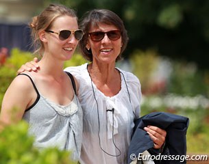 Pottier's girlfriend Camille Judet-Cheret and her mom and Corentin's trainer, O-judge Isabelle Judet