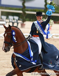 Anne Meulendijks and Avanti win the 2014 European Young Riders Championship :: Photo © Astrid Appels