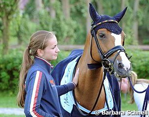 A reunion in Hagen: former Dutch pony team member Rosalie with her 2012 European Championship bronze medal winning ride Paso Double, now owned and ridden by Semmieke Rothenberger