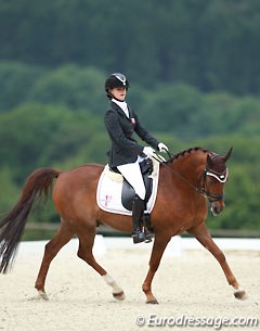 Danish Anne Sophie Sorensen on longtime Norwegian team pony Jumanji