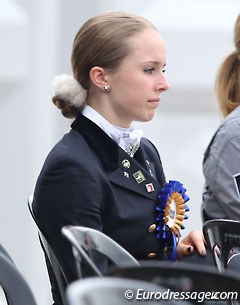 Mathilde Hannell with her ribbon