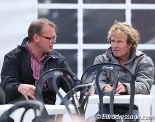 Belgian chef d'equipe Jeroen van Lent and technical advisor Sjef Janssen