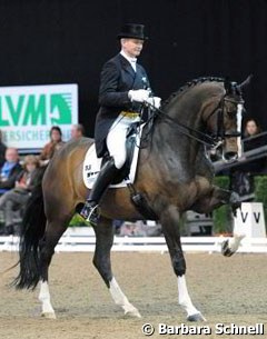 Hubertus Schmidt on the Danish bred Hedelunds Mefisto, which was previously trained by Joachim Thomsen. 