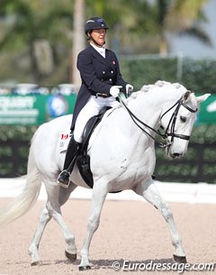 Canadian Olympian Jacqueline Brooks and D Niro at the 2014 Palm Beach Dressage Derby in Florida :: Photo © Astrid Appels
