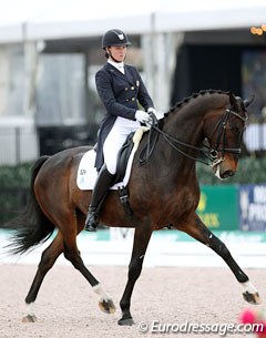 Adrienne Lyle and Wizard at the 2014 Palm Beach Dressage Derby :: Photo © Astrid Appels