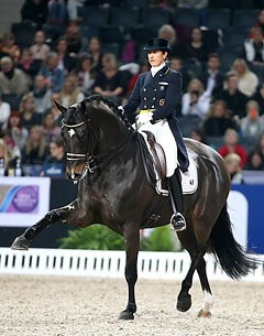 Sweden’s Tinne Vilhelmson-Silfven and Don Auriello stepping it out in style on their way to victory in the fourth leg of the World Cup Dressage 2014/2015 Western European League series at Stockholm :: Photo © Ronald Thunholm
