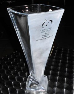 The trophy for the CDI Orange, which was named Event of Year at 2014 Australian Sport Achievement Awards
