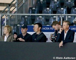 Team Hester watches Dujardin ride her new freestyle in Lyon