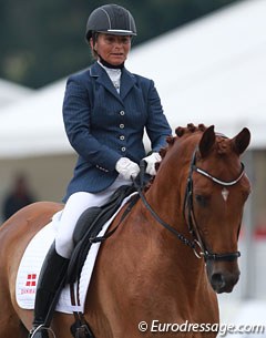 Anne Troensegaard on the functional Danish Trakehner Litvinenko Sjaelstofte (by Imperio x Pidroneur). The chestnut stallion is very lightfooted and has more power from behind than most Trakehners