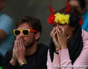 Belgian fans anxiously watching Julie de Deken compete