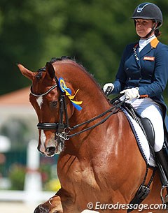 2014 European Young Riders Champions Anne Meulendijks and Avanti have made the transition to the Under 25 division in 2015 :: Photo © Astrid Appels