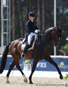 Individual test gold medalist Hannah Erbe finished sixth on Carlos in the Kur to Music after some issues with the flying changes. 