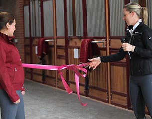 Charlotte Dujardin travelled to Felixkirk to officially inaugurate the new competition barn