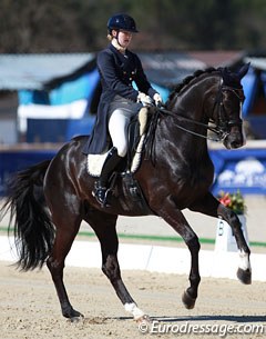Franka Loos on the lovely mare GG Flow Cadanza (by Florencio)