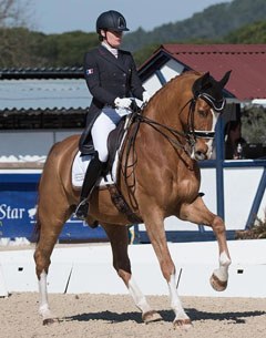 Anne Sophie Serre competing French A-squad Grand Prix horse Rossini at the 2015 CDIO Vidauban