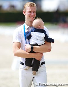Daniel Bachmann Andersen with baby