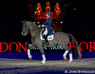 Charlotte and Valegro at the London Olympia Horse Show