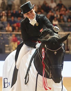 Rikke Svane and Finckenstein at the 2016 CDI Madrid :: Photo © Oxer Sport
