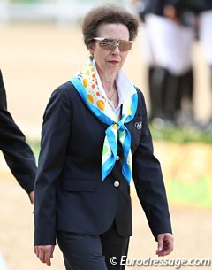 Princess Anne handed over the medals to the eventers