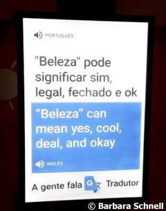 Beleza means cool: Portuguese for beginners in subway stations