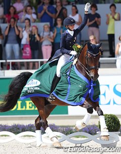 Laura Graves and Verdades win the Grand Prix Special at the 2017 CDIO Aachen :: Photo © Astrid Appels